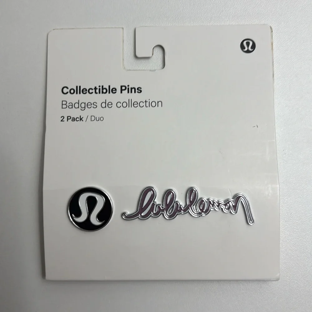 NWT Lululemon Collectible Pins Black and Lavender Lux - Picture 2 of 3
